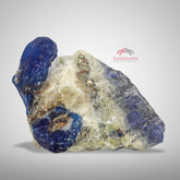 Lovely and Colorful Piece of Afghanite on Calcite with Pyrite